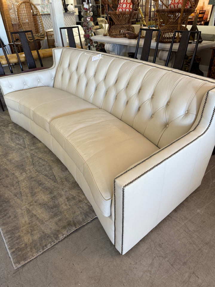 Bernhardt Leather sofa with nailhead trim