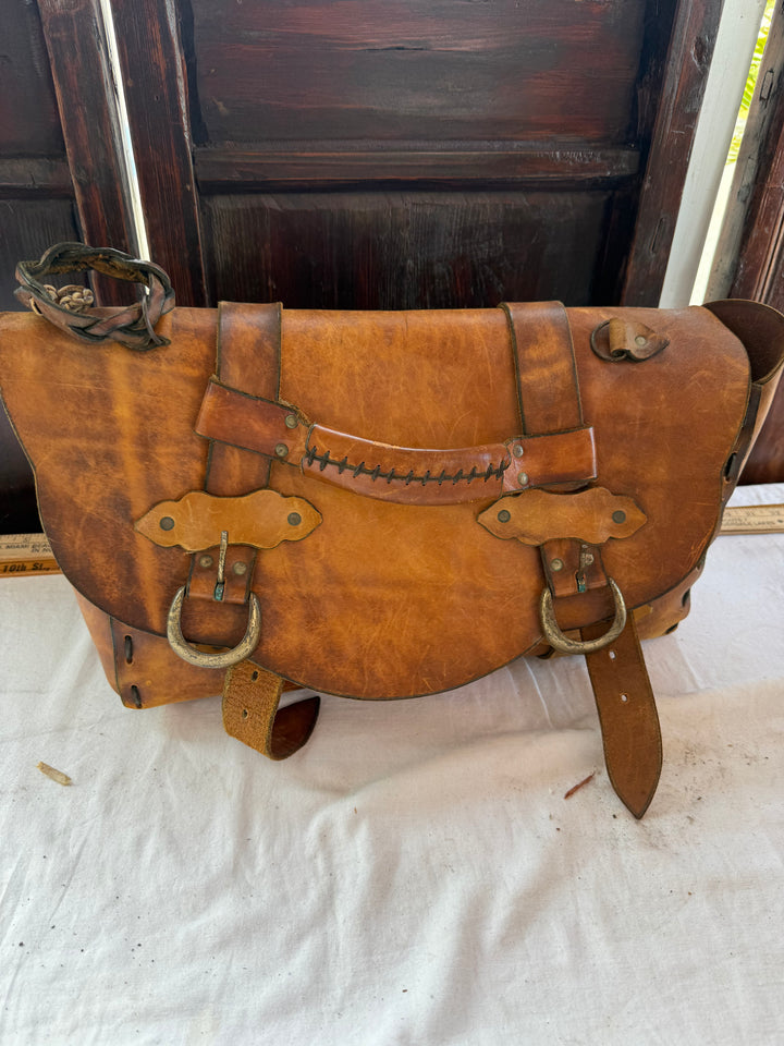 Vintage handcrafted leather bag