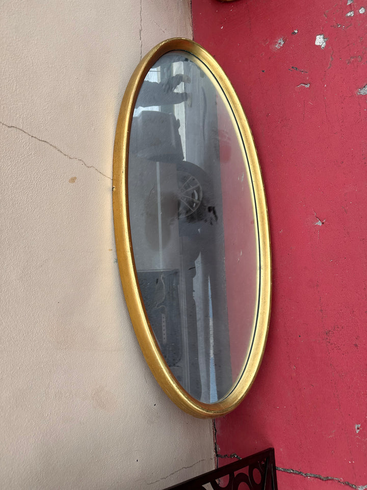 Gold oval mirror as is