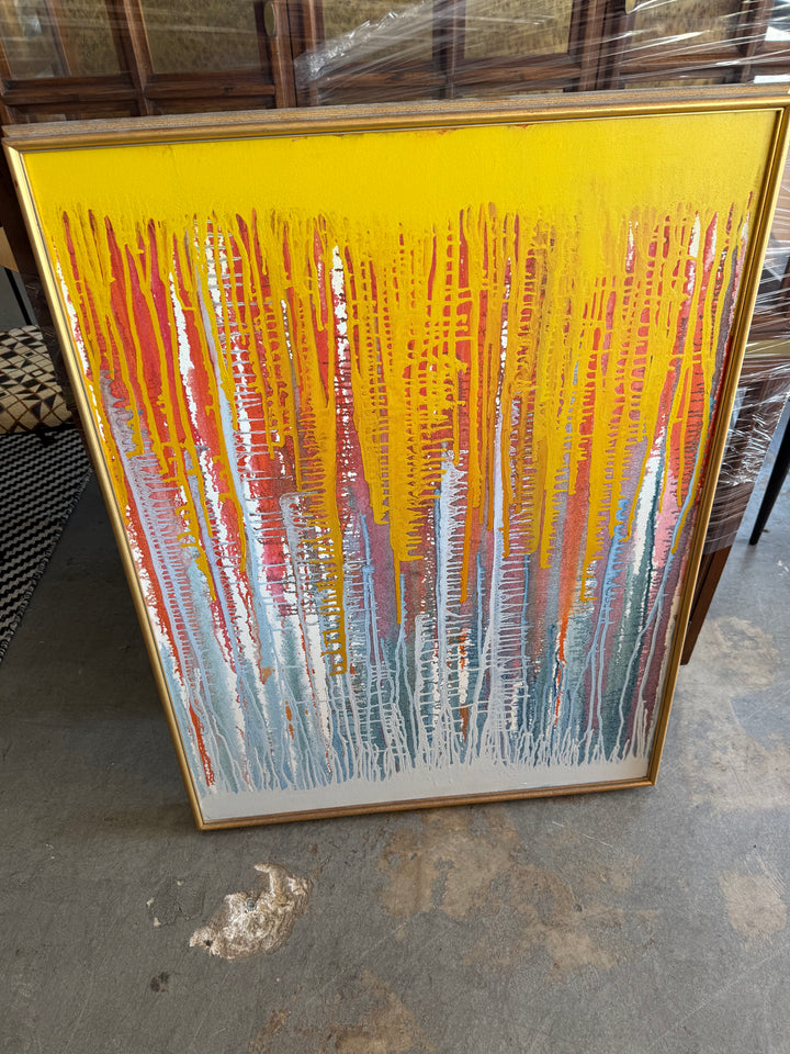 Abstract colorful drip art