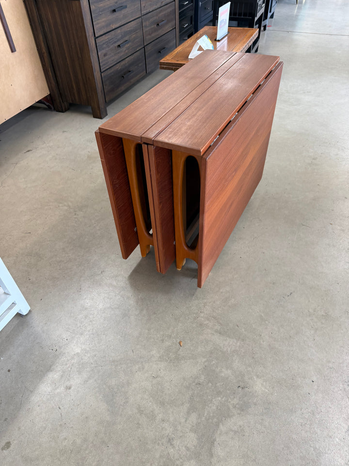Rare Danish teak double flip up table