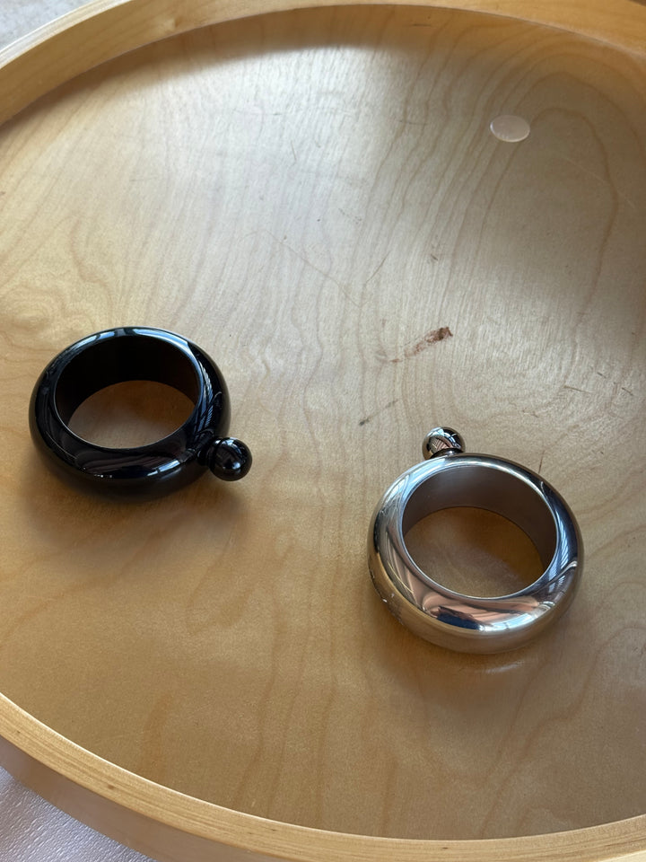 Blk or Silver Bracelet Flask