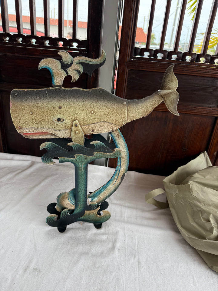 2pc Whale Sculpture Sky Hook