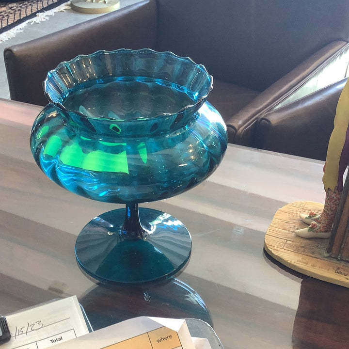 Blue candy dish