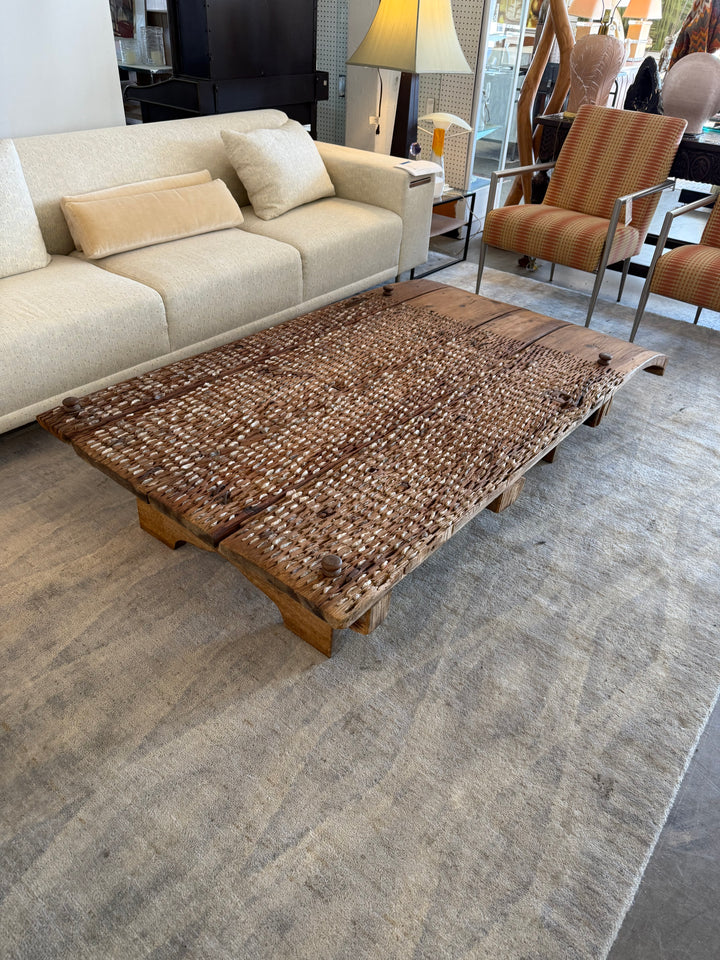 Antique Mediterranean threshing Coffeetable