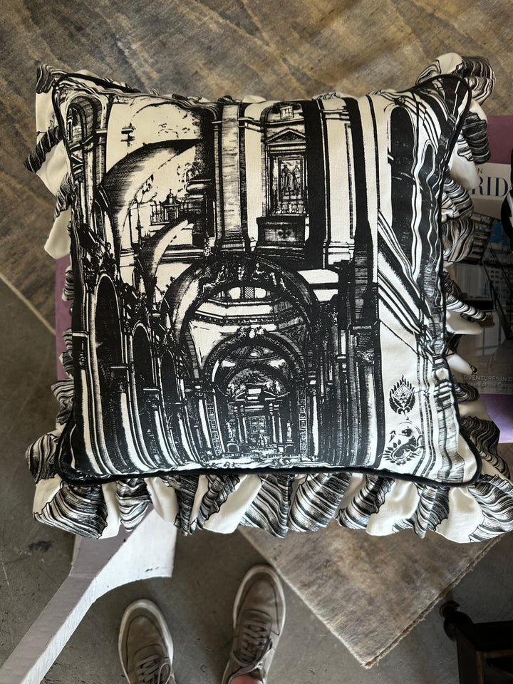 Fornasetti style pillow