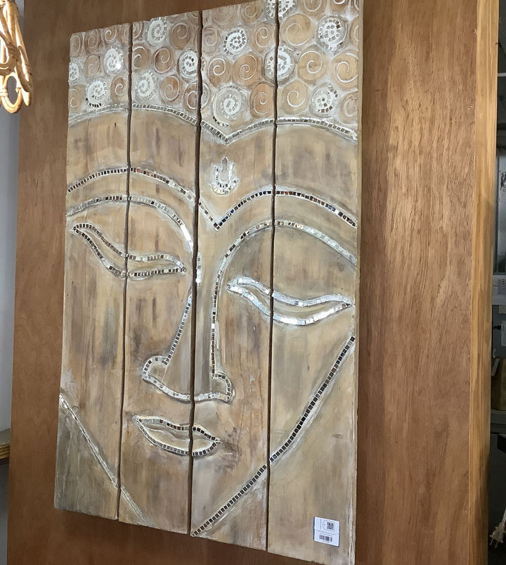 Tropical Wood Buddha Wall Art