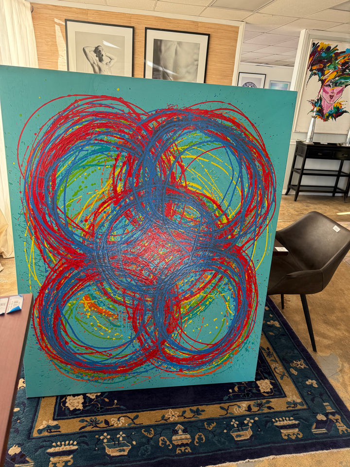 Large colorful abstract original art