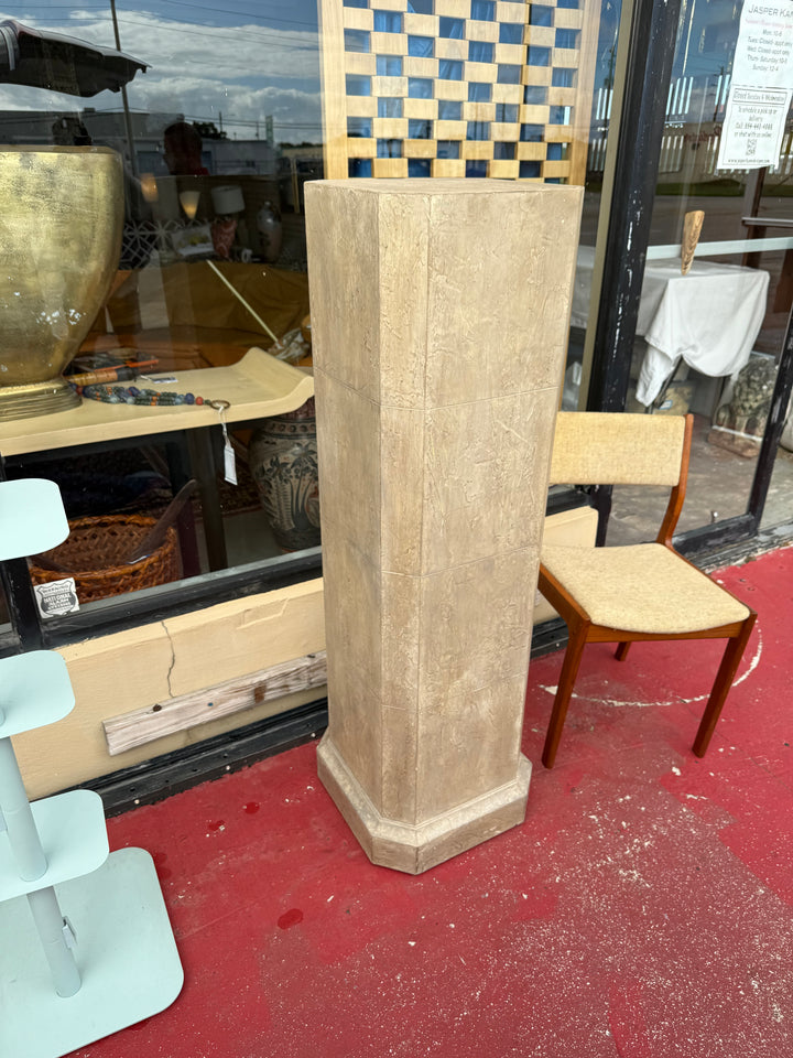 Faux plaster tall planter