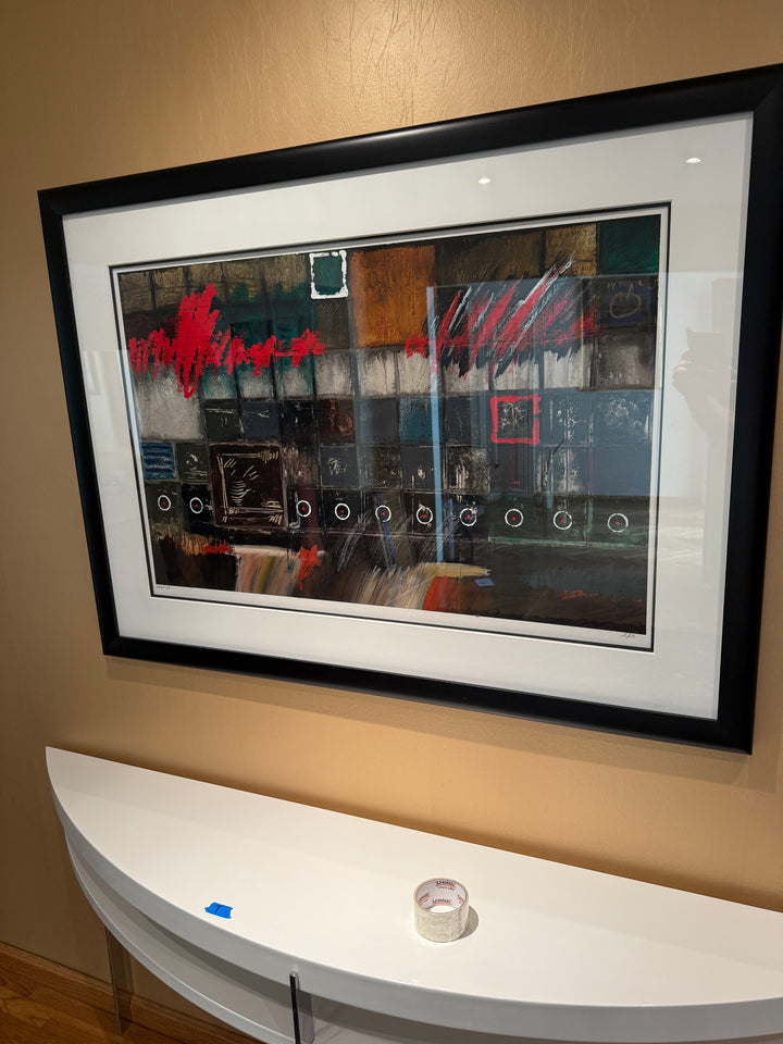 Industrial Grid art signed