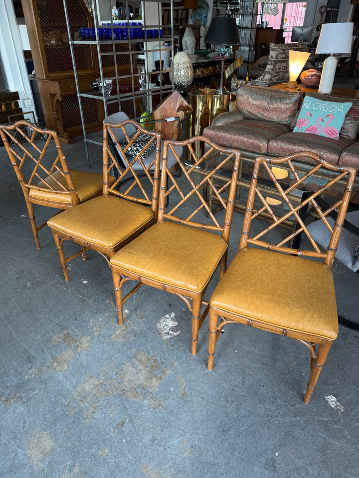 Set/4 1970’s era Chippendale FB side chairs
