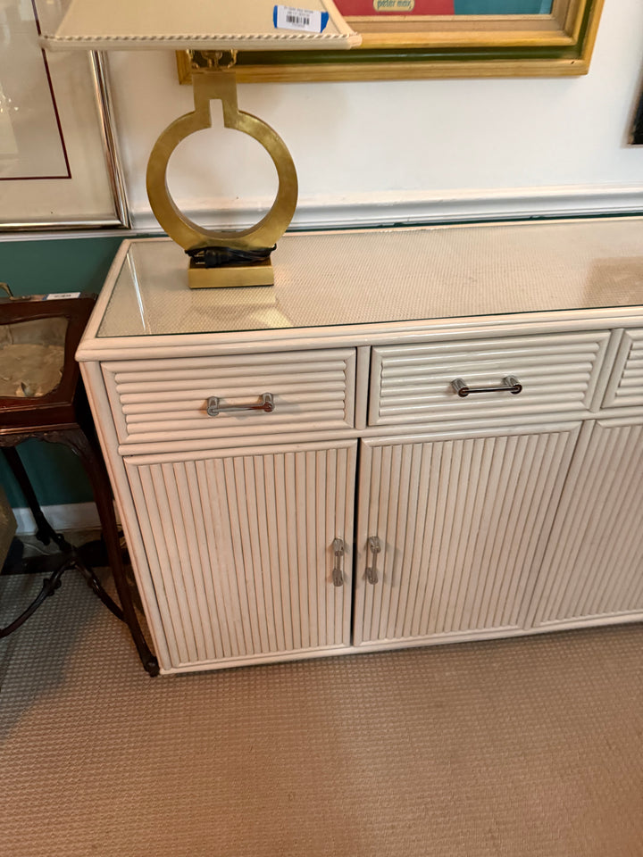 Split rattan sideboard