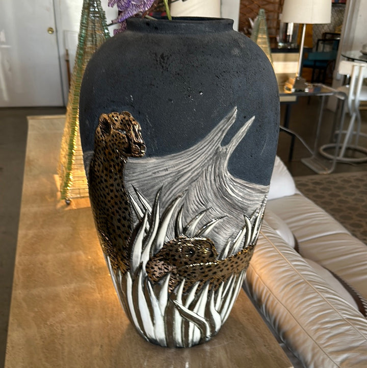 Leopard vase
