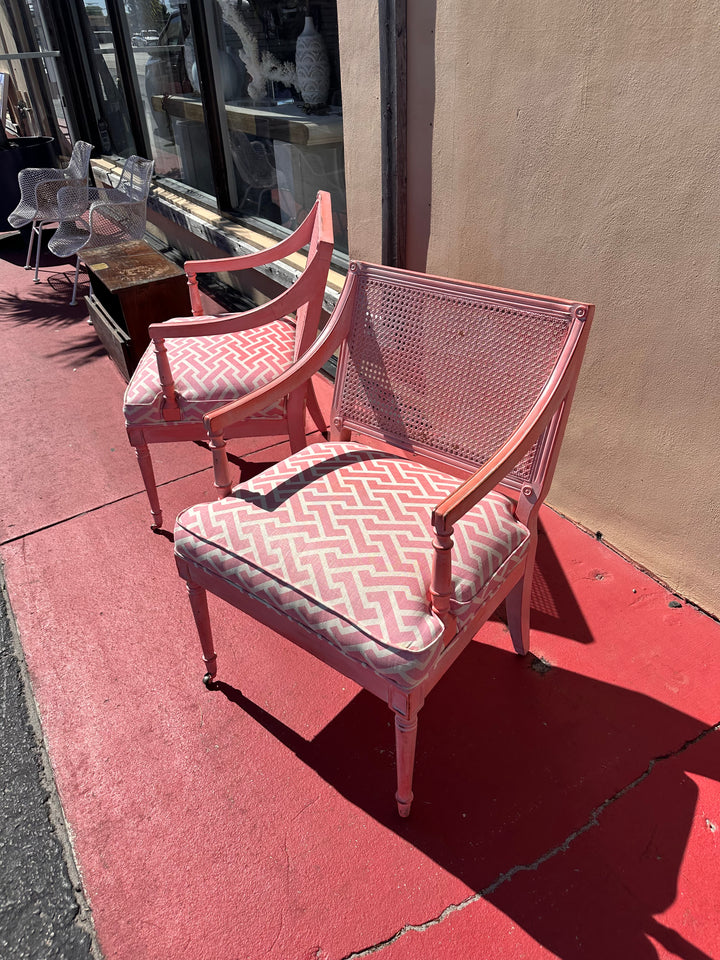 Pr Pink FB arm chairs