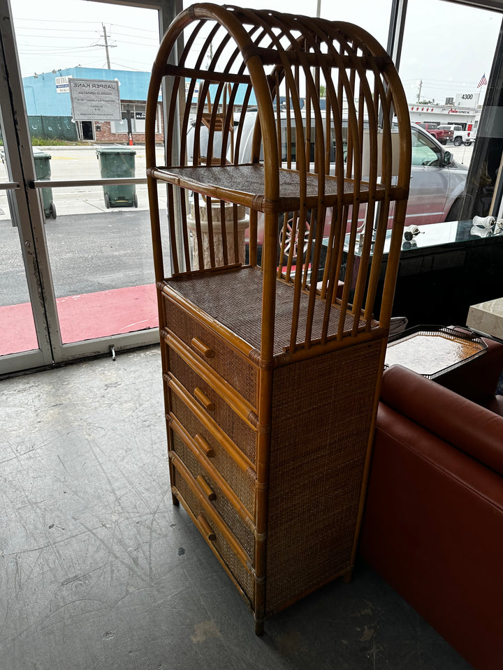 Arch rattan shelve/dresser