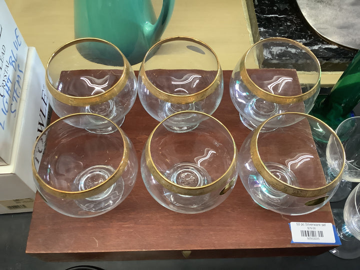 6 MCM Brandy Glasses