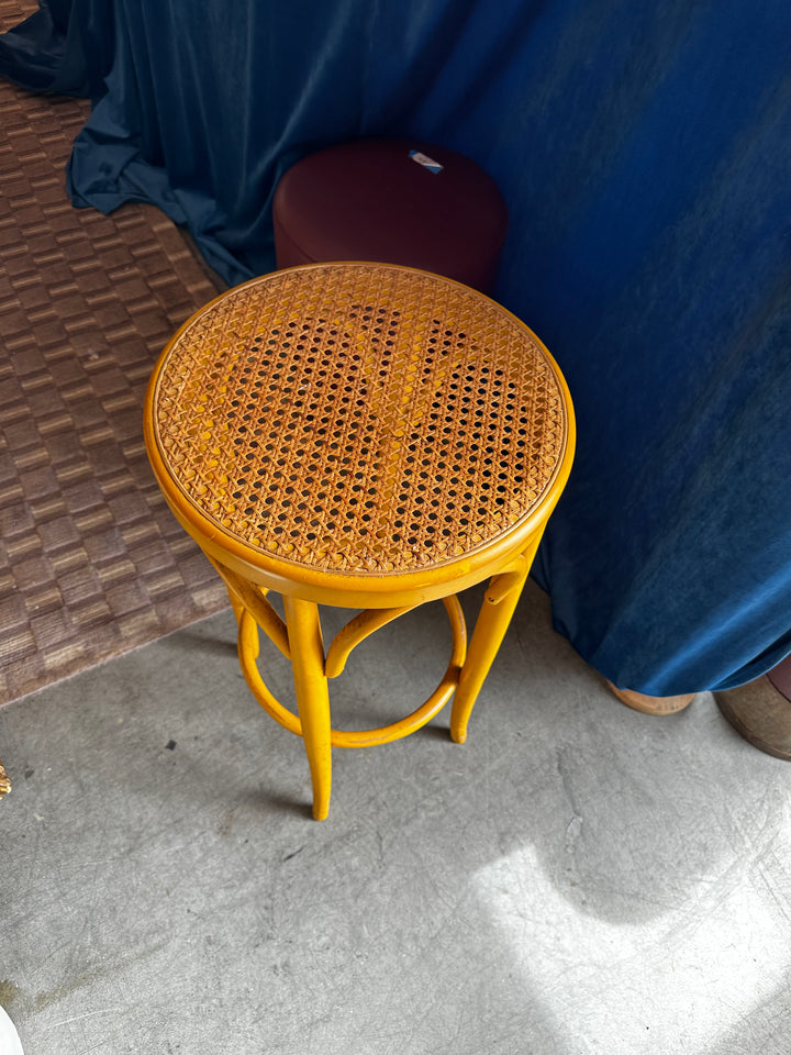 Vintage cane stool- 27.5