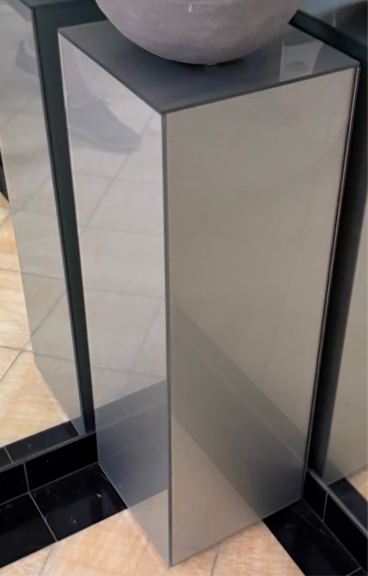 Modern glass pedestal As Is