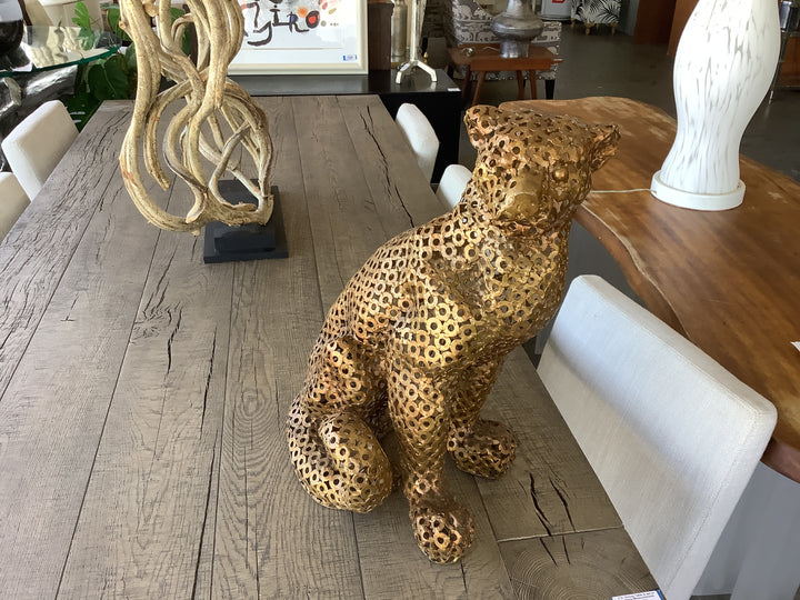 Brass Jaguar Sculpture