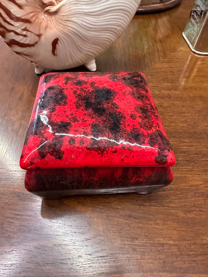 2pc Red trinket box