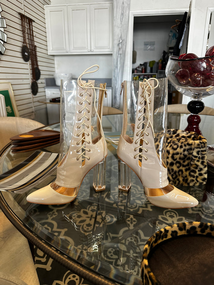 Lucite boots