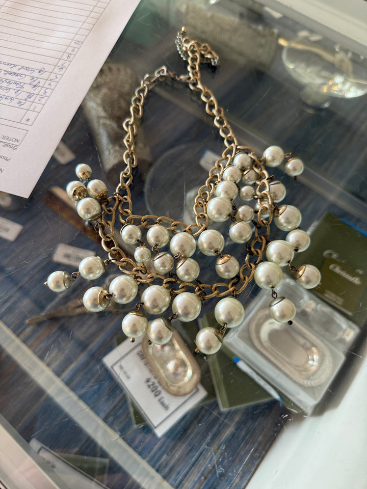 Faux pearl necklace