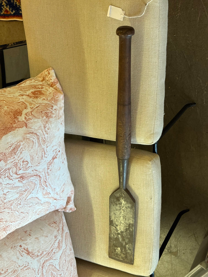 Antique old wood large chisel