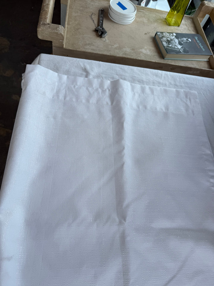 Pr White curtain panels