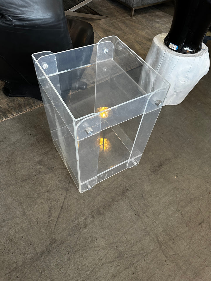 Lucite side table