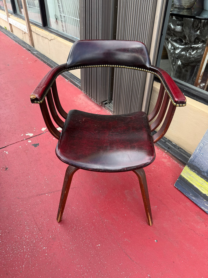 MCM Plycraft walnut arm chair