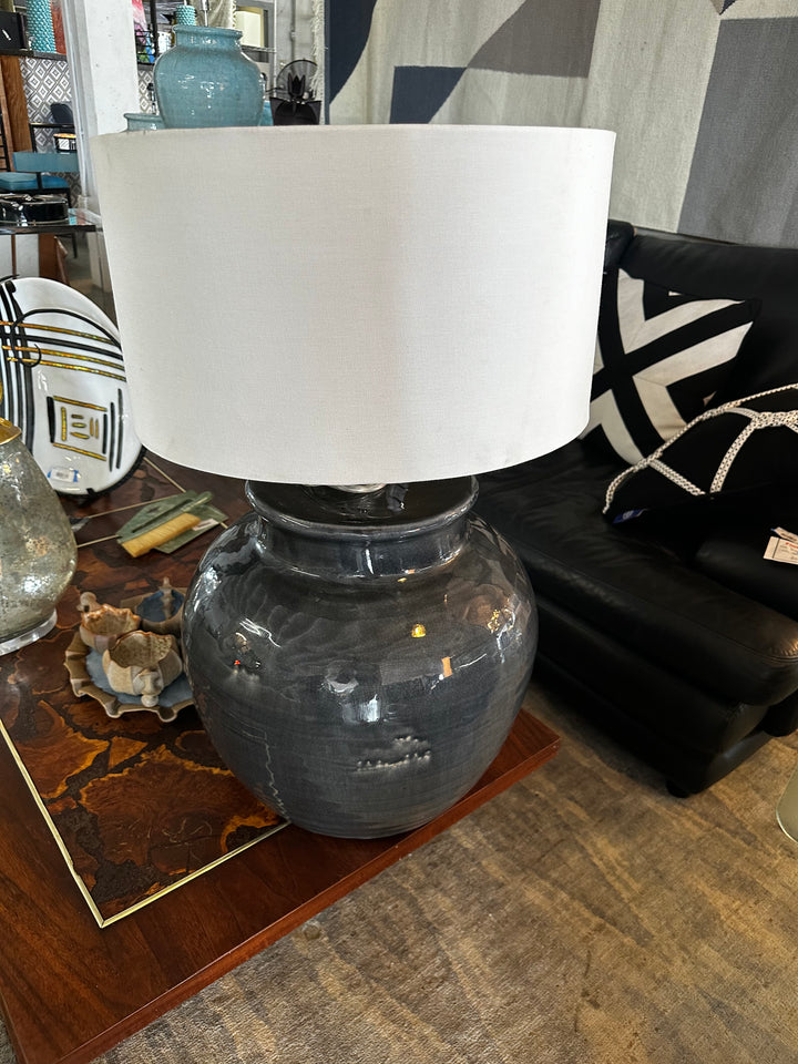 Large glazed lamp