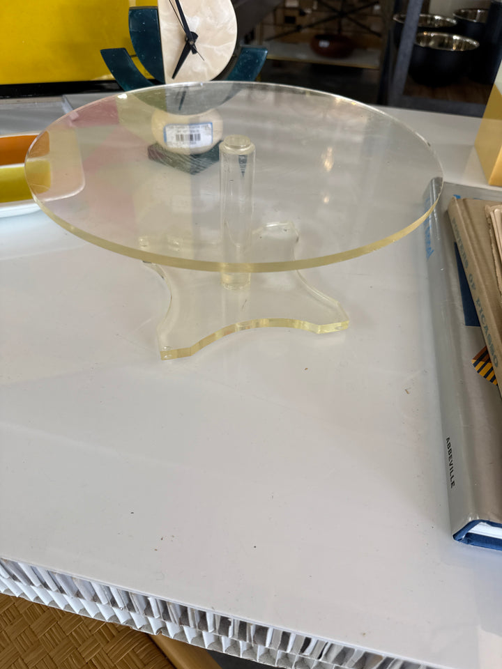 Lucite cake stand
