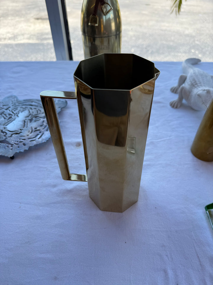 Modern brass pitcher