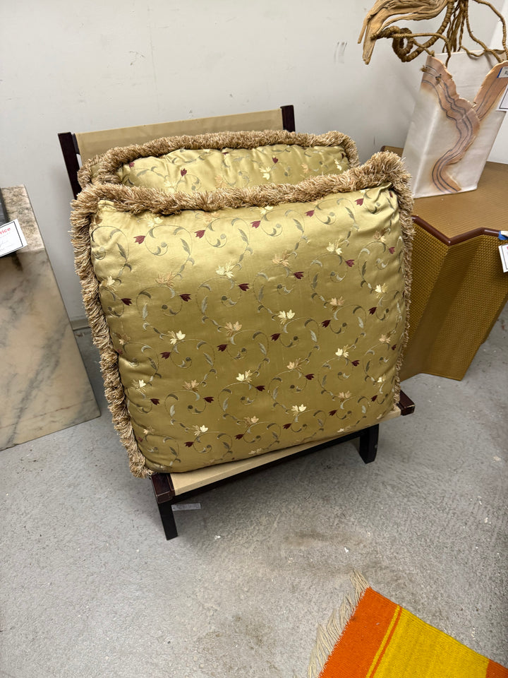 Set/3 Silk fringe lg pillows