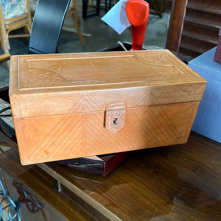 Leather tooled box