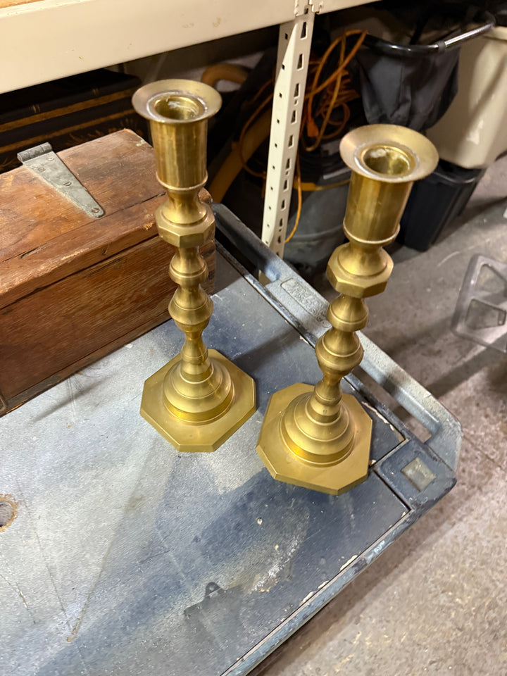 Pr Brass Candlesticks