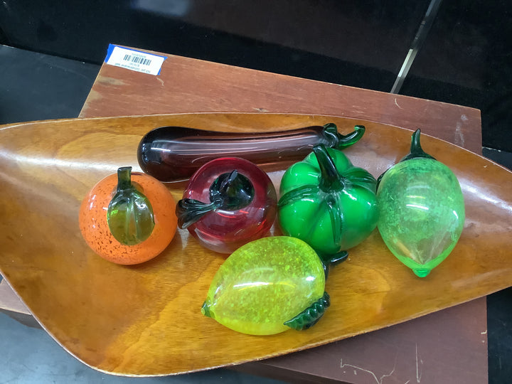 Set/5 Glass Fruits