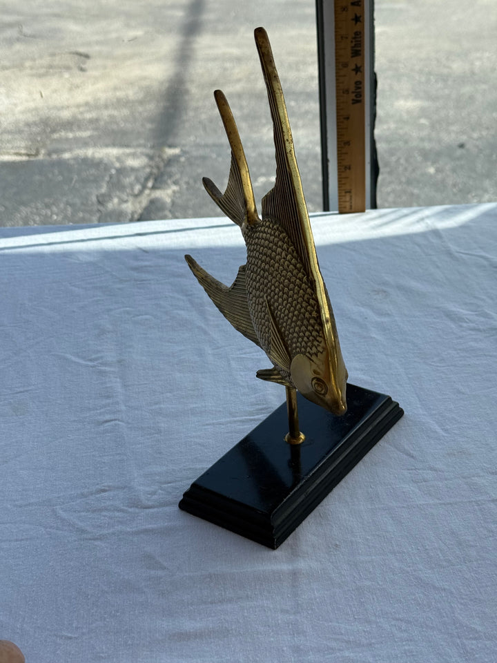 Brass fish sculpture