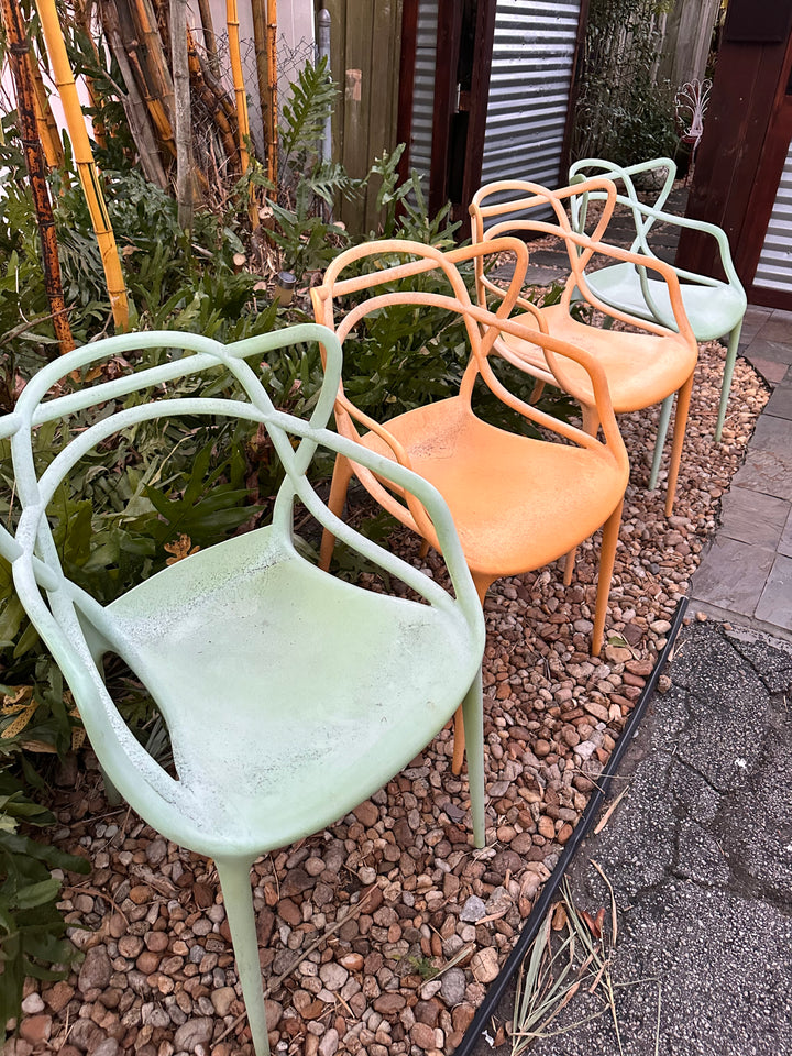 Set/4 Kartell style chairs