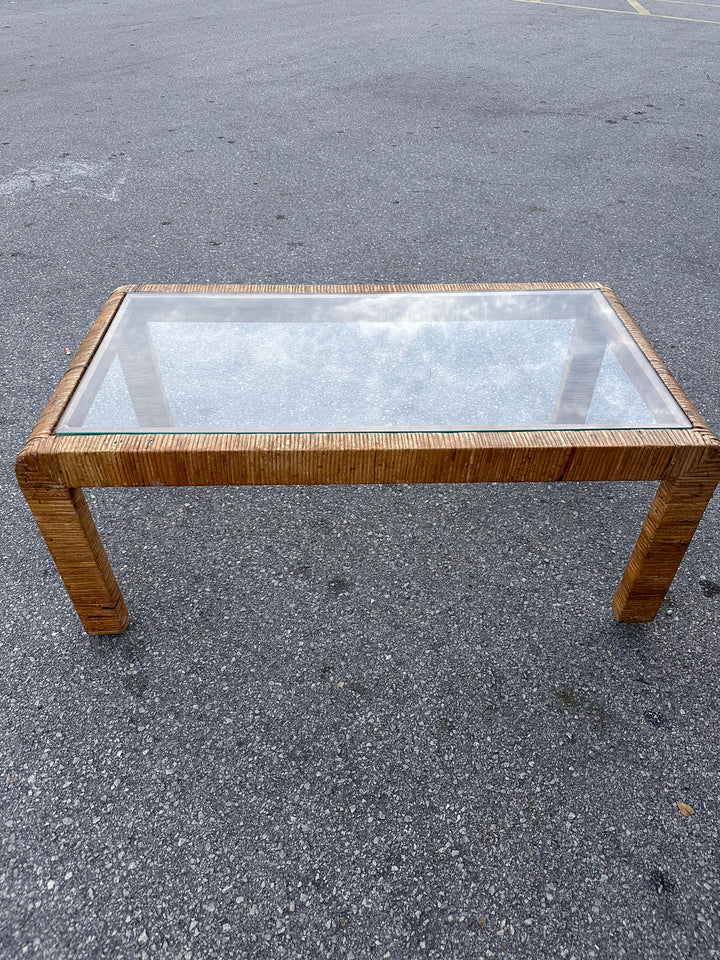 Rattan wrapped coffeetable