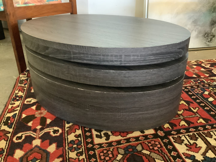 Modern 3 tier swivel oval Coffeetable