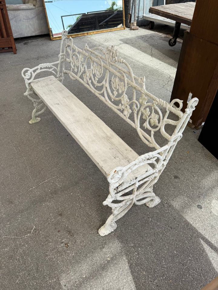 Vintage Faux bamboo bench