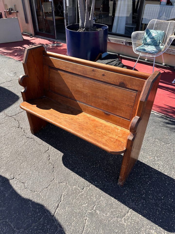 Antique small 2 seater pew bench