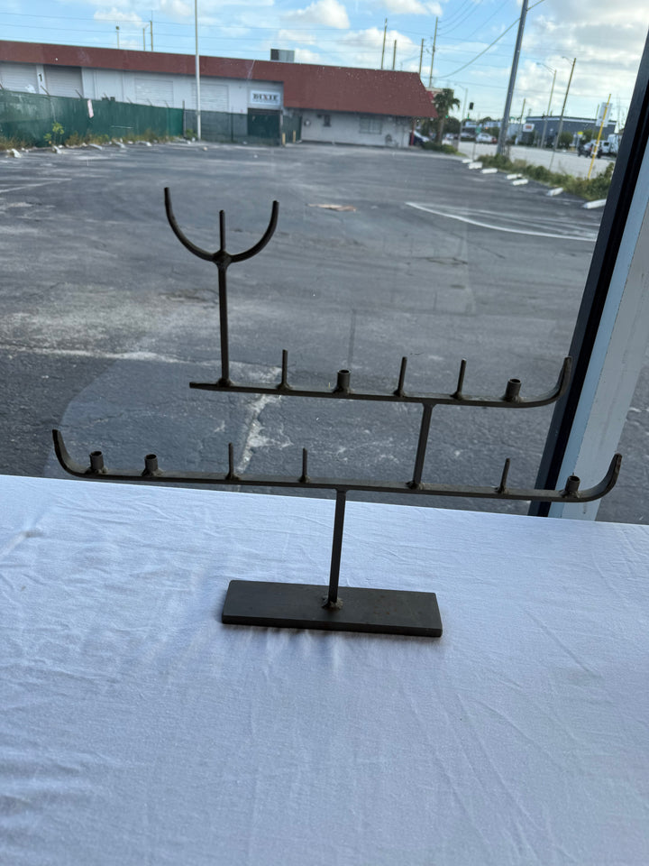 Modern steel candle holder