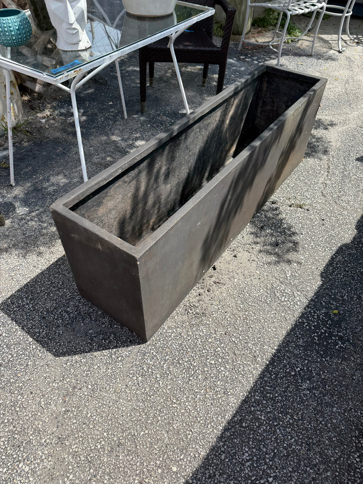 Large concrete rectangular planter