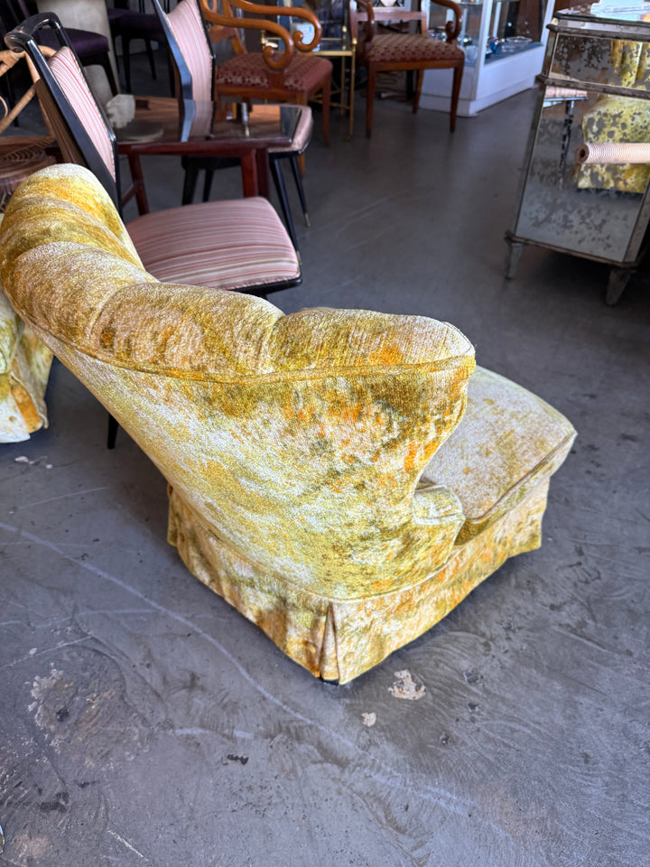 Pr 1950’s era low slipper chairs