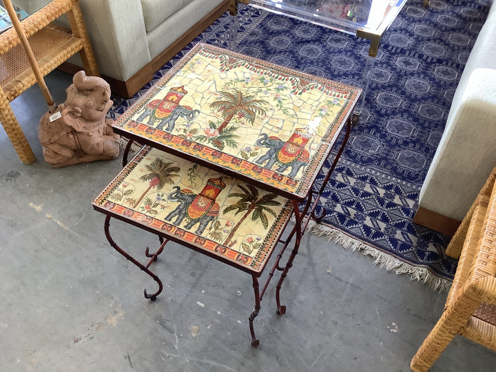 Tile elephant nesting tables