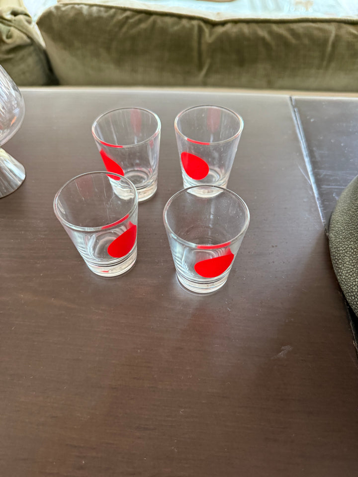 Set/4 sun shot glasses