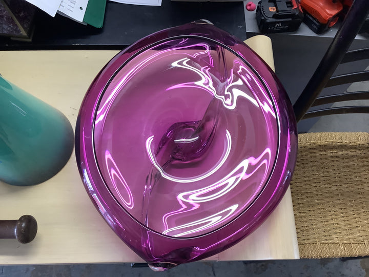 Lg Pink Art Glass bowl
