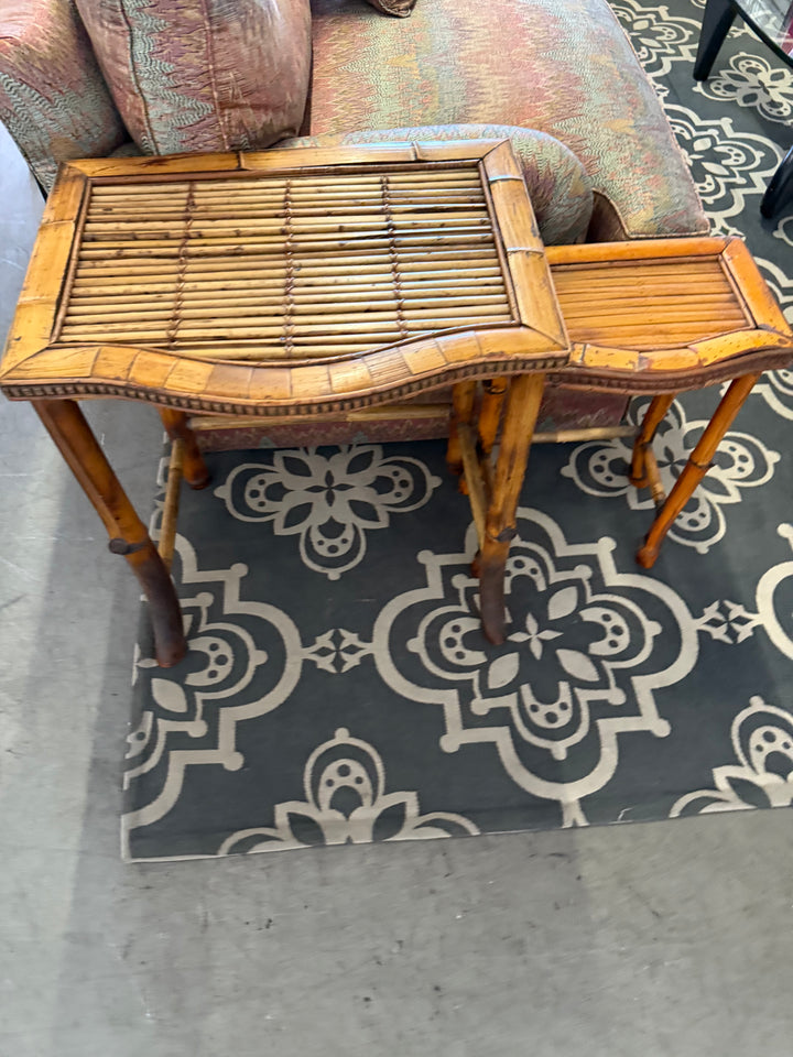 2pc Bamboo nesting tables